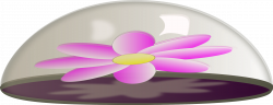 Clipart - Flower in Glass Paper Weight