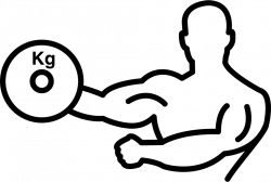 Bodybuilder Carrying Weight On One Hand Outline Svg Png Icon Free ...