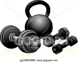 Vector Art - Weight lifting equipment illustration. Clipart ...