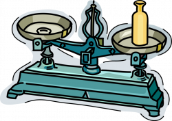 Balance Scale Measures Weight - Vector Image