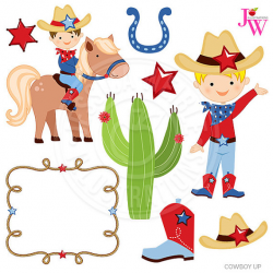 Cowboy Up Cute Digital Clipart, Cowboy Clip art, Cowboy Graphics ...