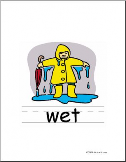 Clip Art: Basic Words: Wet Color (poster) I abcteach.com | abcteach
