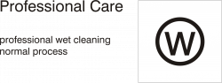 Clipart - Care symbols, professional care: wet clean - normal process