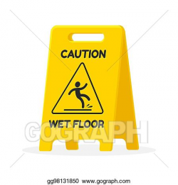 Vector Clipart - Wet floor sign. Vector Illustration ...