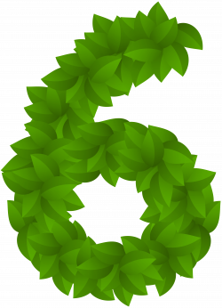 Leaf Number Six Green PNG Clip Art Image | Gallery Yopriceville ...