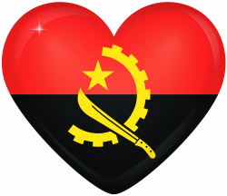 Angola Large Heart Flag | Gallery Yopriceville - High-Quality ...