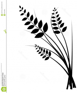 HD Wheat Clip Art Black And White Design » Free Vector Art ...