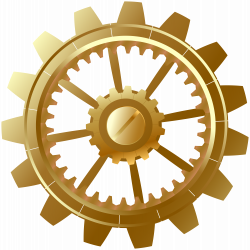 Gear Gold Clip Art PNG Image | Gallery Yopriceville - High-Quality ...