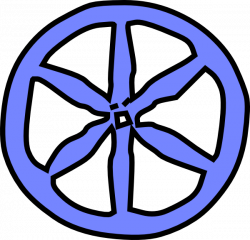 Blue Antique Wheel Clip Art at Clker.com - vector clip art online ...