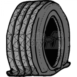 Flat tire clipart. Royalty-free clipart # 172896