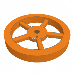 TinkerCAD Design of FS90R Wheel | DYOR: Do Your Own Robot