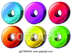 Vector Art - Colourful round object. Clipart Drawing ...