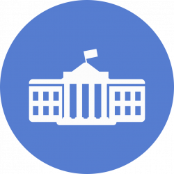 Election White House Icon | Circle Blue Election Iconset | Icon Archive