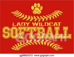 Vector Art - Lady wildcat softball. EPS clipart gg98825372 ...