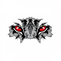 Printed vinyl Black Tiger With Red Eyes | Stickers Factory
