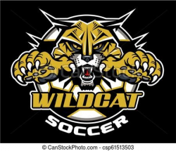 wildcat soccer Vector - stock illustration, royalty free ...