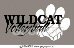 Vector Art - Wildcat volleyball . Clipart Drawing gg82749092 ...