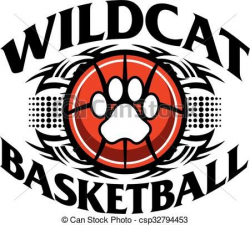 Vector - wildcat basketball - stock illustration, royalty ...