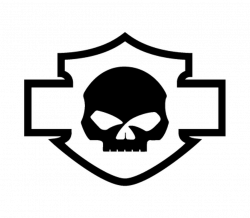 Harley Davidson logo silhouette skull decal | Cars