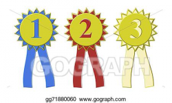Stock Illustration - Win place show award ribbons. Clipart ...
