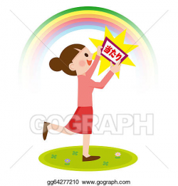 Stock Illustration - People who win the lottery. Clipart ...