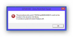 Trying to Installing Windows 7 - Entry Point Not Found | Windows 8 ...
