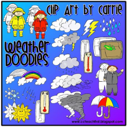 Clip Art by Carrie Teaching First: Weather Doodles Clip Art ...