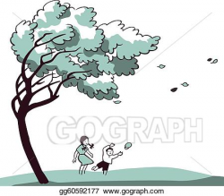 Stock Illustration - Strong wind. Clipart gg60592177 - GoGraph