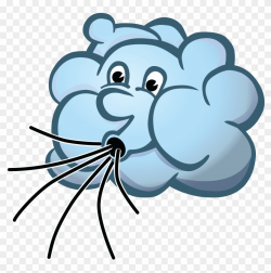 Download Free png Free Clipart Of A Cloud Blowing Wind Windy ...