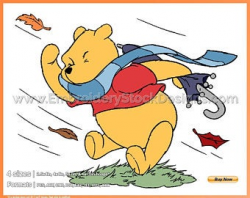 Pooh on a windy day | Etsy