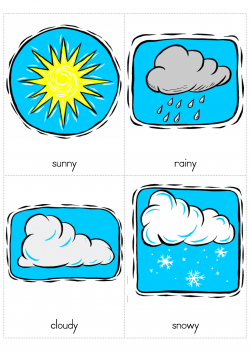 windy | sunny rainy cloudy snowy | Preschool | Weather, 1st ...