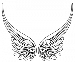 Angel wing drawing clipart images gallery for free download ...