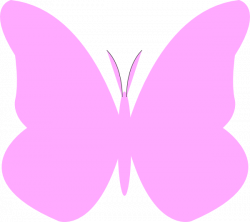 Bright Butterfly Pink Pastel Simple Clip Art at Clker.com - vector ...