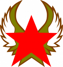 Red Star With Gold Wings Clip Art at Clker.com - vector clip art ...
