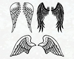 Wings SVG Angel Wings Clipart SVG instant download for ...