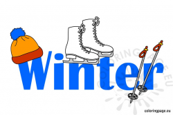 Winter Clipart Illustration | Coloring Page
