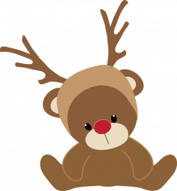 CHRISTMAS TEDDY BEAR REINDEER CLIP ART | christmas | Pinterest ...