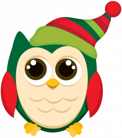 CHRISTMAS OWL CLIP ART | clipart | Pinterest | Christmas owls, Owl ...