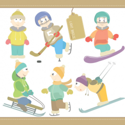Clipart winter sports kids - Clip Art Library