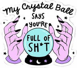 sticker tumblr cyristalball witch wicca wiccan badwitch...