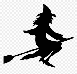 Witch On Broom Clipart Witch On Broomstick Silhouette ...