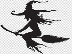 Witch silhouette, Witchcraft Halloween Silhouette ...