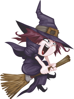 28+ Collection of Free Clipart Witch On Broomstick | High quality ...