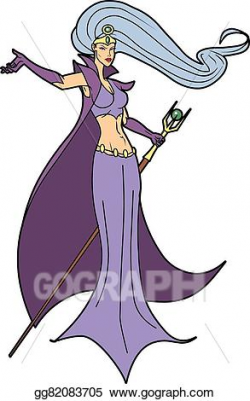 Vector Art - Beautiful barbarian witch sorceress. Clipart ...