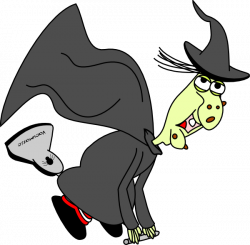 Witch On Vacuum Cleaner Clip Art at Clker.com - vector clip art ...