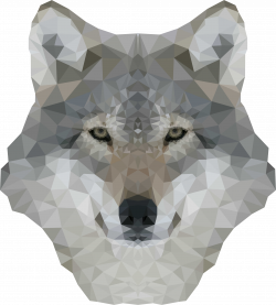 Clipart - Low Poly Gray Wolf