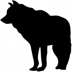 silhouette of standing wolf | SILHOUETTES AND STENCILS ...