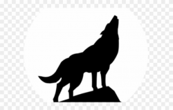 Howling Wolf Clipart - Wolf Howling Silhouette - Png ...