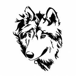Pin by Etsy on Products | Wolf stencil, Art clipart, Vector art