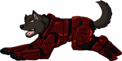 halo wolf commision by Ocrienna on DeviantArt